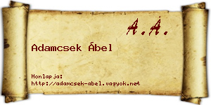 Adamcsek Ábel névjegykártya